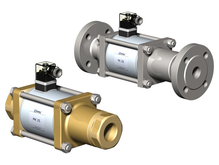 Electrovalve coaxiale cu 2/2 căi