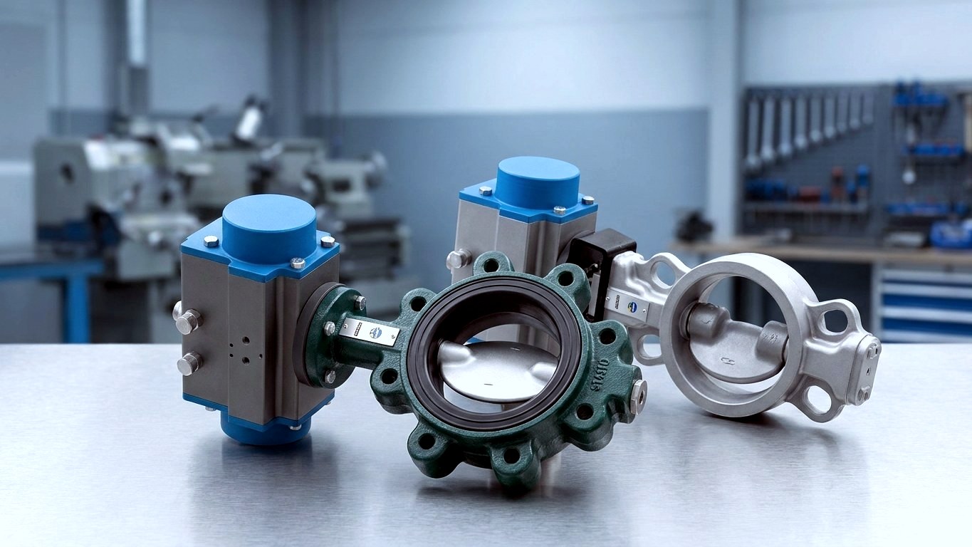 Clapete de închidere pneumatice cu actuator rotativ cu aer comprimat