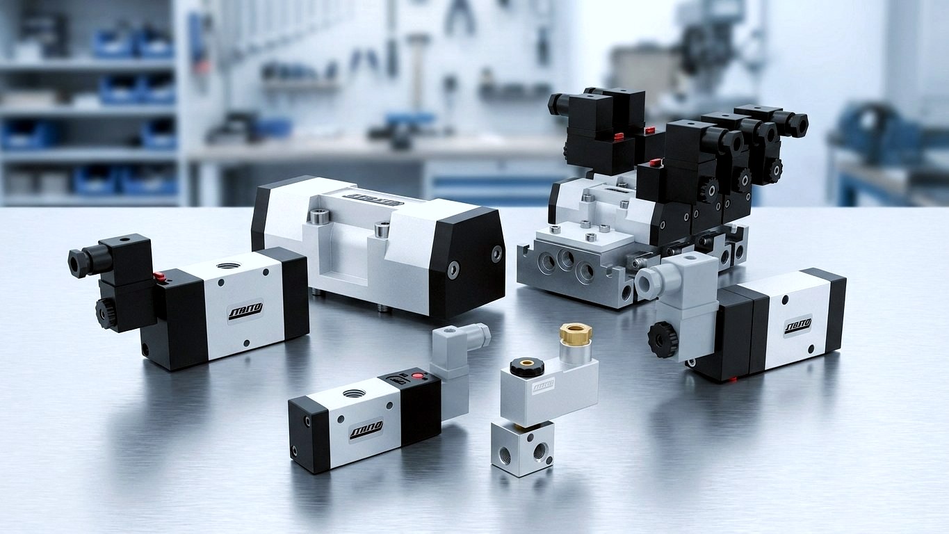 Distribuitoare pneumatice 5/3 – electrovalve cu poziție mediană definită
