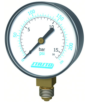 Bourdon tube manometer MA001-50B-10-D