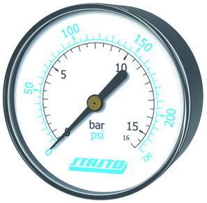 Manometru cu tub Bourdon MA001-50R-25-D