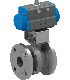 Flanged ball valve with pneumatic actuator BA178-100-S0A