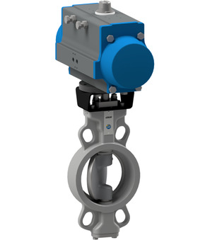 Butterfly valve with pneumatic actuator BUW9-200-CSIQ-D42