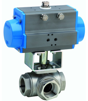 Ball valve with pneumatic actuator BA038-10-S0