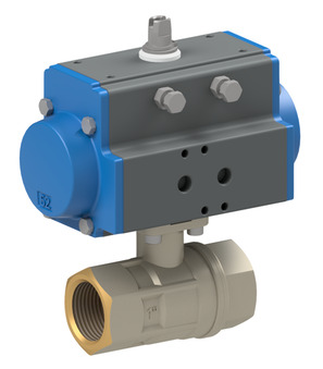 Ball valve with pneumatic actuator BAB1-006-BLTV-D0B-ABS54-C001-22-C002-31-LV-1-PI12-08-14-N-0
