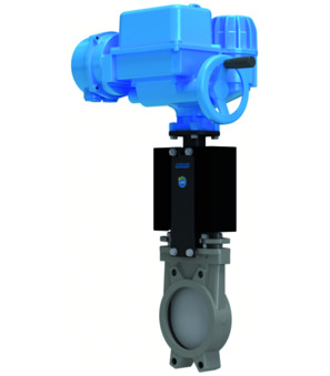 Knife gate valve with electric actuator A1ED2I2-5-150-400V/50HZ
