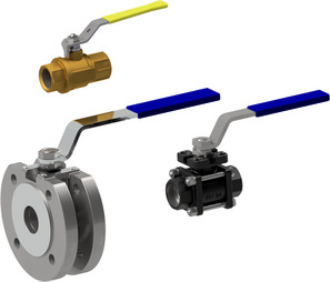 Ball valves for shut-off tasks