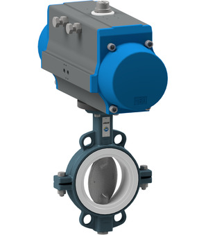 Butterfly valve with pneumatic actuator Series BUW4-DSTS-S22