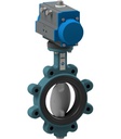 Supapă fluture cu actuator rotativ pneumatic BULB-200-DSC-D32