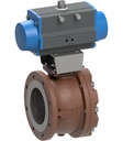 Flanged ball valve with pneumatic actuator BA040-200-S0