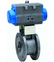 Robinet cu bilă cu flanșă cu actuator rotativ pneumatic BA160-50-S0-A
