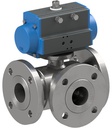 Robinet cu bilă cu flanșă cu actuator rotativ pneumatic BA055-25-S0