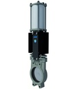 Knife gate valve with double acting actuator A1N2I6-G-250-PI