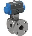 Robinet cu bilă cu flanșă cu actuator rotativ pneumatic BAMA-065-SSTV-S0
