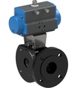 Robinet cu bilă cu flanșă cu actuator rotativ pneumatic BAUA-025-CITV-D0