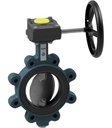Butterfly valve with manual gear box BULC-450-DSE-G